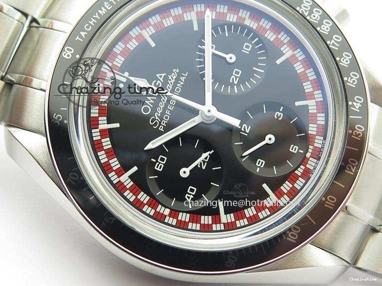 0516 Speedmaster SS 2013 Pro Racing On SS Bracelet Manual Winding Chrono Movement UrbanStyle 8230